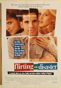 f251 FLIRTING WITH DISASTER one-sheet movie poster '96 Stiller, Arquette