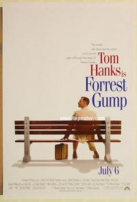 f254 FORREST GUMP DS int'l advance one-sheet movie poster '94 Tom Hanks