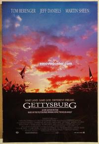 f273 GETTYSBURG DS one-sheet movie poster '93 Tom Berenger, Jeff Daniels