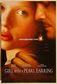 f277 GIRL WITH A PEARL EARRING one-sheet movie poster '03 Johansson