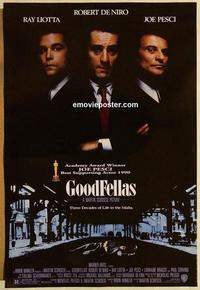 f287 GOODFELLAS awards one-sheet movie poster '90 Robert De Niro, Joe Pesci