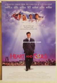 f300 HEART & SOULS DS one-sheet movie poster '93 Robert Downey Jr, Grodin