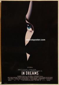 f337 IN DREAMS DS int'l one-sheet movie poster '99 Robert Downey Jr, Bening