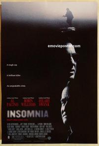 f346 INSOMNIA DS one-sheet movie poster '02 Al Pacino, Robin Williams