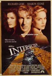 f347 INTERSECTION DS one-sheet movie poster '93 Richard Gere, Sharon Stone