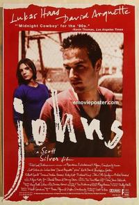 f365 JOHNS one-sheet movie poster '96 Lukas Haas, David Arquette, Cruz