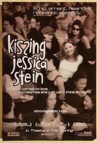 f376 KISSING JESSICA STEIN DS advance one-sheet movie poster '01 lesbian!