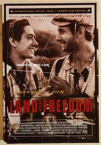 f383 LAND & FREEDOM DS one-sheet movie poster '95 Ian Hart, fighting facism!
