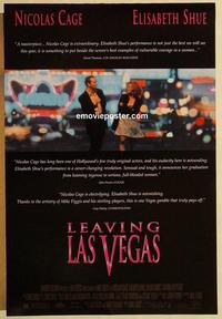 f392 LEAVING LAS VEGAS one-sheet movie poster '95 Nicholas Cage, Liz Shue