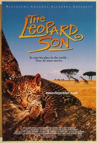 f395 LEOPARD SON one-sheet movie poster '96 Africa, Discovery Channel!