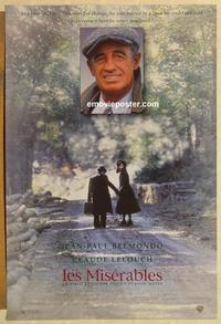 f396 LES MISERABLES DS one-sheet movie poster '95 Jean-Paul Belmondo