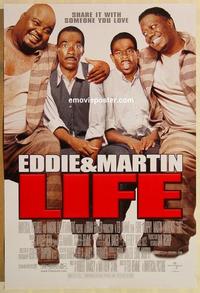 f402 LIFE DS one-sheet movie poster '99 Eddie Murphy, Martin Lawrence