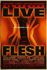f411 LIVE FLESH DS one-sheet movie poster '97 Pedro Almodovar, Javier Bardem