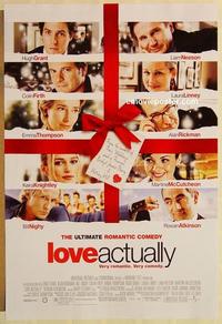 f418 LOVE ACTUALLY DS one-sheet movie poster '03 Bill Nighy, Richard Curtis