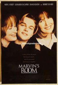 f423 MARVIN'S ROOM DS one-sheet movie poster '96 Meryl Streep, DiCaprio