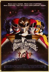 f438 MIGHTY MORPHIN POWER RANGERS DS style D one-sheet movie poster '95