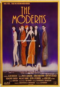 f441 MODERNS one-sheet movie poster '88 Keith Carradine, Linda Fiorentino