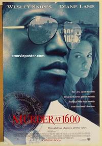 f461 MURDER AT 1600 DS advance one-sheet movie poster '97 Wesley Snipes