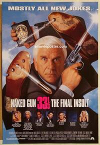 f471 NAKED GUN 33 1/3 one-sheet movie poster '94 Leslie Nielsen, Presley