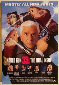 f472 NAKED GUN 33 1/3 DS one-sheet movie poster '94 Leslie Nielsen, Presley