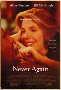 f477 NEVER AGAIN DS one-sheet movie poster '01 Tambor, Clayburgh