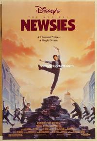 f478 NEWSIES DS one-sheet movie poster '92 Christian Bale, David Moscow