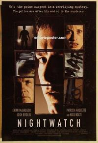 f486 NIGHTWATCH one-sheet movie poster '98 Ewan McGregor, Nick Nolte