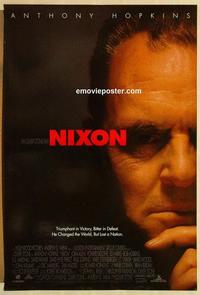 f489 NIXON DS one-sheet movie poster '95 Anthony Hopkins, Oliver Stone