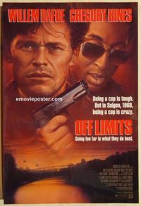 f495 OFF LIMITS one-sheet movie poster '88 Willem Dafoe, Gregory Hines