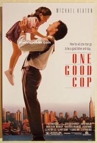 f498 ONE GOOD COP DS one-sheet movie poster '91 Michael Keaton, Rene Russo