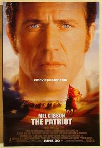 f508 PATRIOT advance one-sheet movie poster '00 Mel Gibson, Ledger