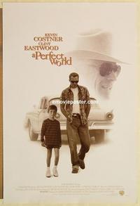 f512 PERFECT WORLD DS one-sheet movie poster '93 Eastwood, Costner