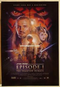 f513 PHANTOM MENACE DS one-sheet movie poster '99 Star Wars Episode I