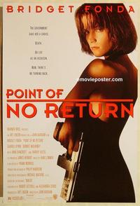 f521 POINT OF NO RETURN one-sheet movie poster '93 Bridget Fonda, Byrne