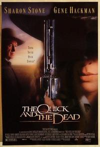 f544 QUICK & THE DEAD heavy stock one-sheet movie poster '95 Sharon Stone, Crowe