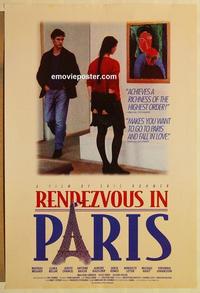 f559 RENDEZVOUS IN PARIS one-sheet movie poster '95 Eric Rohmer, France!