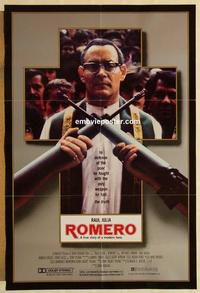 f571 ROMERO one-sheet movie poster '89 Raul Julia in El Salvador!!