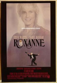 f574 ROXANNE one-sheet movie poster '87 Steve Martin, Hannah, Schepisi