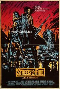 f641 STREETS OF FIRE one-sheet movie poster '84 Walter Hill, rock & roll!