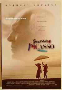 f644 SURVIVING PICASSO DS one-sheet movie poster '96 Anthony Hopkins