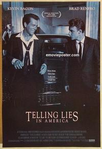 f652 TELLING LIES IN AMERICA one-sheet movie poster '97 Kevin Bacon