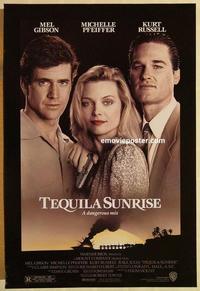 f654 TEQUILA SUNRISE one-sheet movie poster '88 Mel Gibson, Pfeiffer