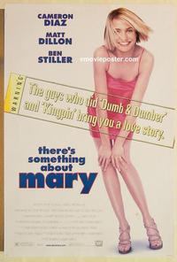f660 THERE'S SOMETHING ABOUT MARY DS one-sheet movie poster '98 Cameron Diaz