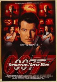 f678 TOMORROW NEVER DIES one-sheet movie poster '97 Brosnan as James Bond