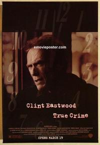 f690 TRUE CRIME DS advance one-sheet movie poster '99 Clint Eastwood