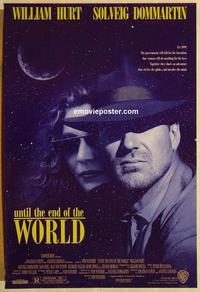 f707 UNTIL THE END OF THE WORLD one-sheet movie poster '91 Wim Wenders