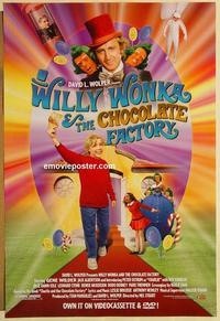 f741 WILLY WONKA & THE CHOCOLATE FACTORY video one-sheet movie poster R01