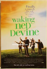 f717 WAKING NED DEVINE DS advance one-sheet movie poster '98 Bannen, Kelly