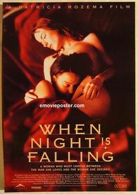 f726 WHEN NIGHT IS FALLING one-sheet movie poster '95 Patricia Rozema