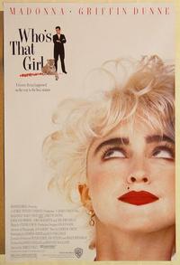 f734 WHO'S THAT GIRL one-sheet movie poster '87 Madonna, Griffin Dunne